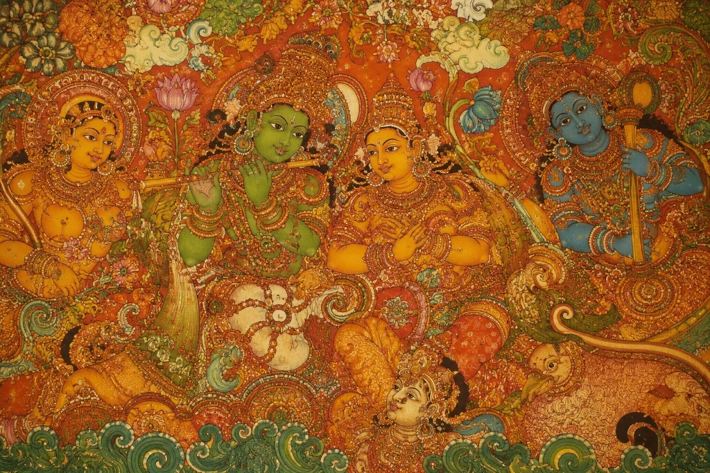 Kerala mural artwork by Master Hariharan Swastik